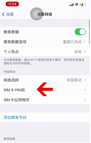 历下苹果14维修网分享如何给iPhone14的SIM卡设置密码 